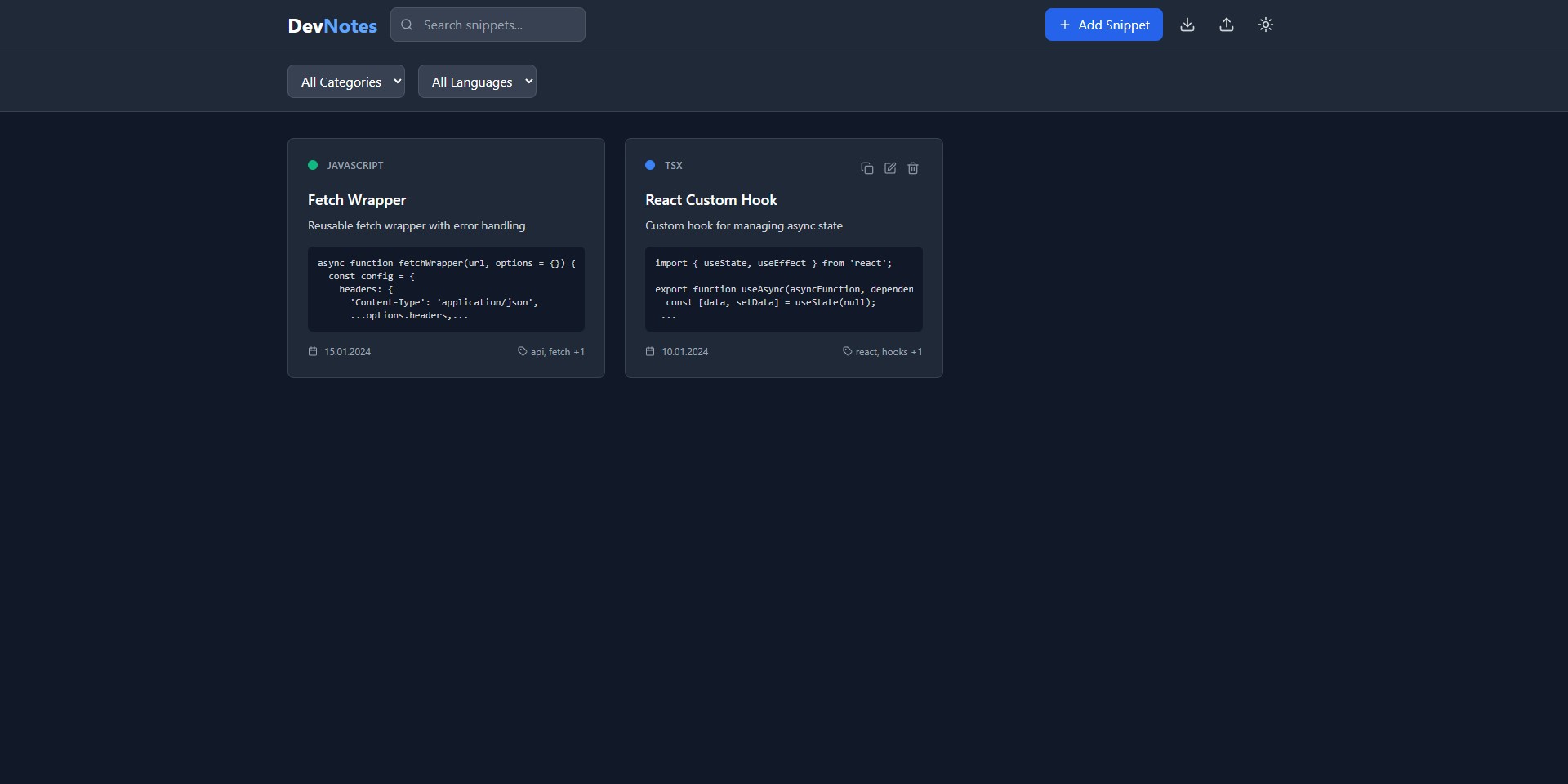 Dev Notes